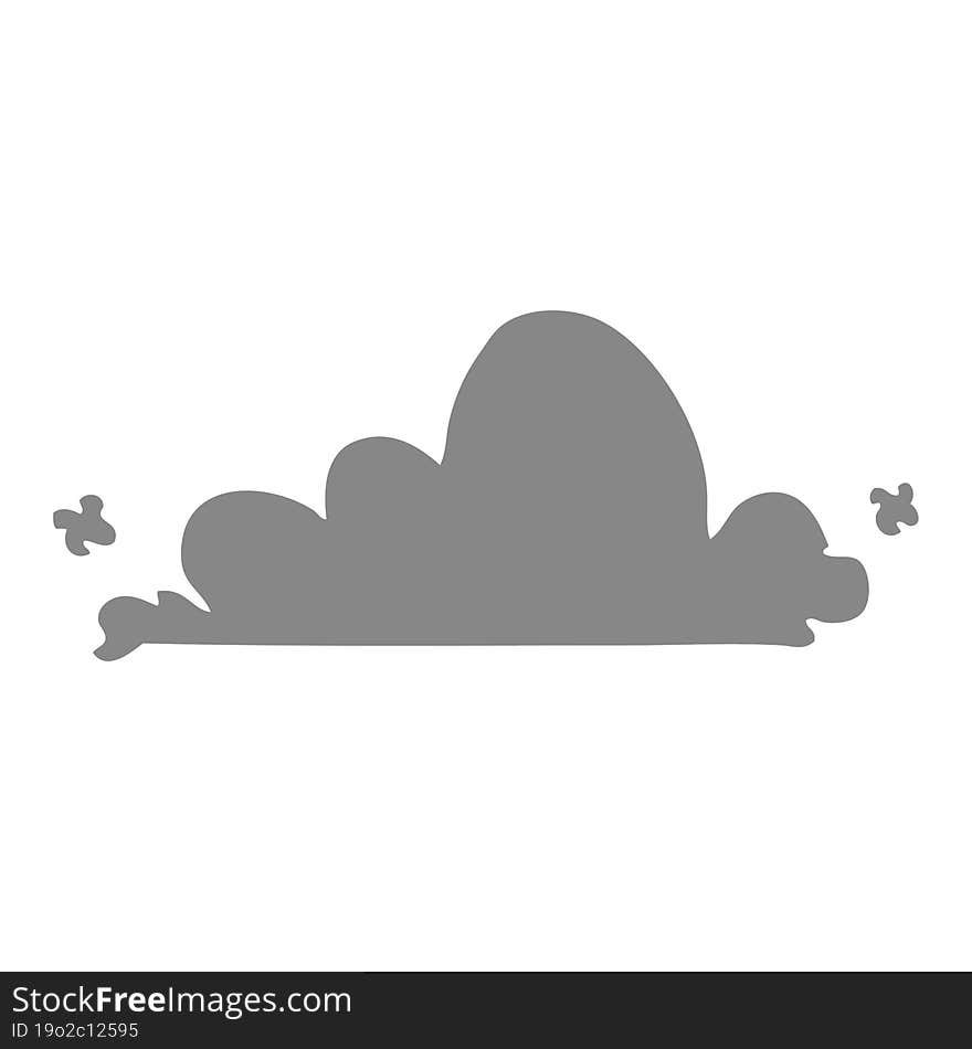 Cartoon Doodle Of A White Cloud