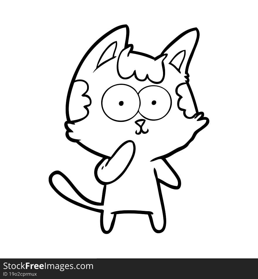 cartoon cat considering. cartoon cat considering