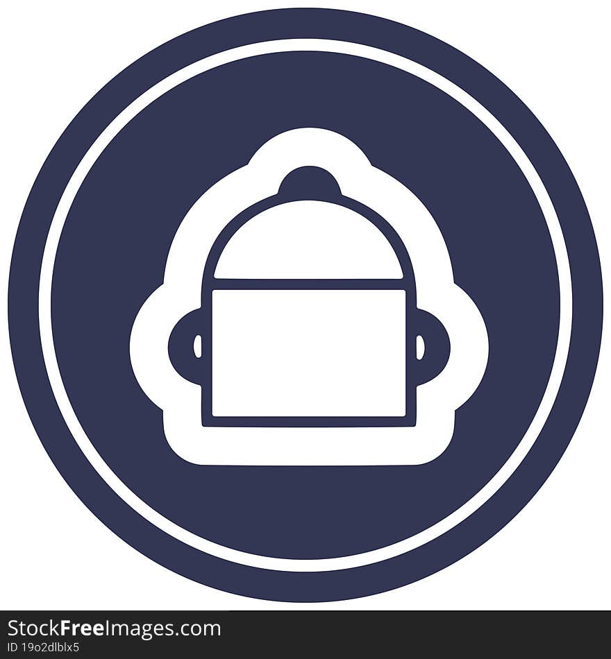 cooking pot circular icon