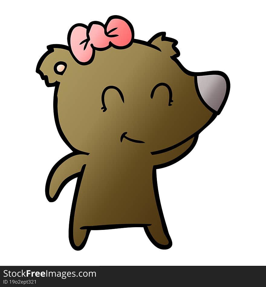 female bear cartoon. female bear cartoon