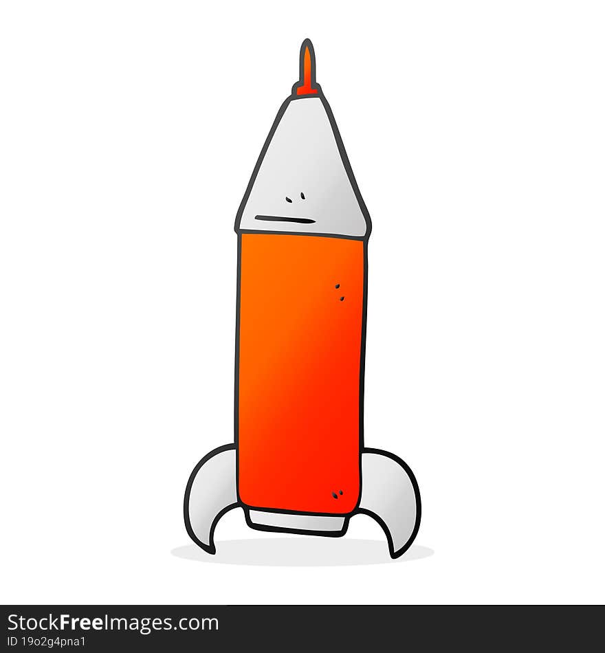 cartoon space rocket