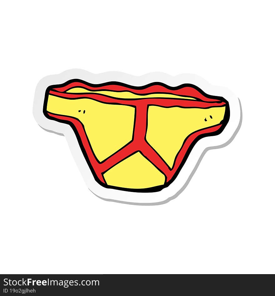 sticker of a cartoon underpants