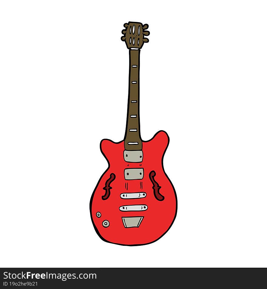 cartoon electric guitar