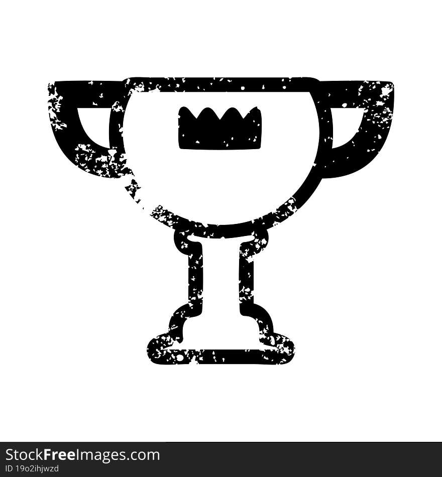 trophy award distressed icon