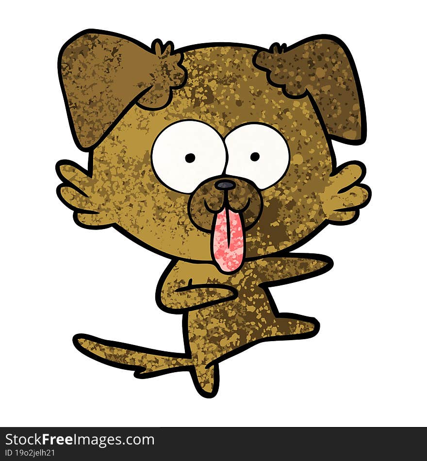 cartoon dog with tongue sticking out. cartoon dog with tongue sticking out