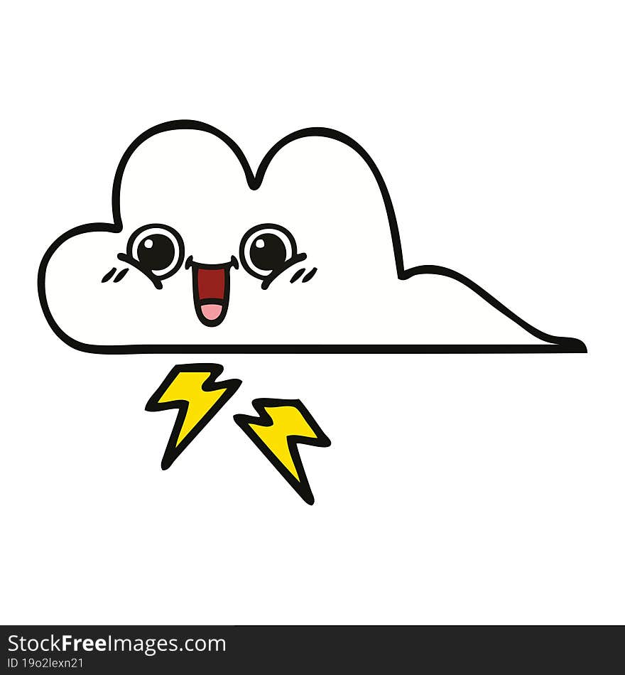 cute cartoon storm cloud