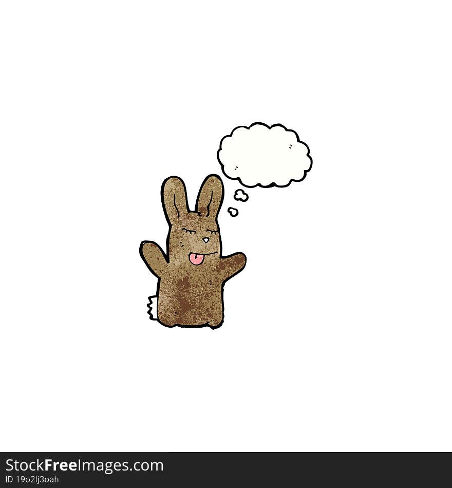 cartoon rabbit sticking out tongue