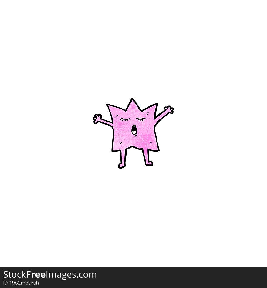 pink star cartoon character