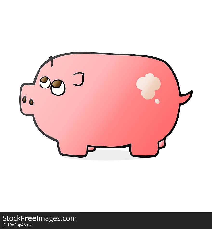 cartoon piggy bank