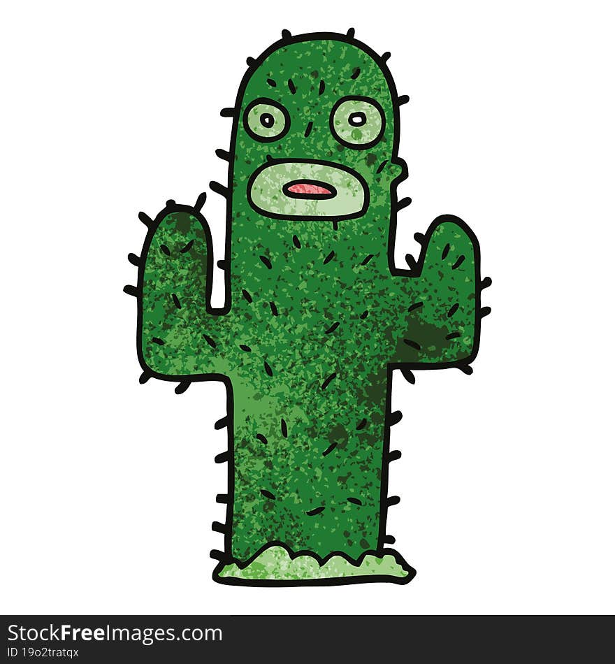 Cartoon Doodle Cactus