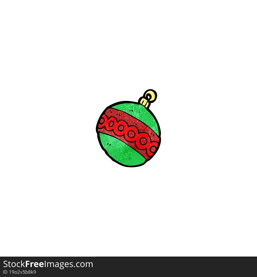 cartoon christmas bauble