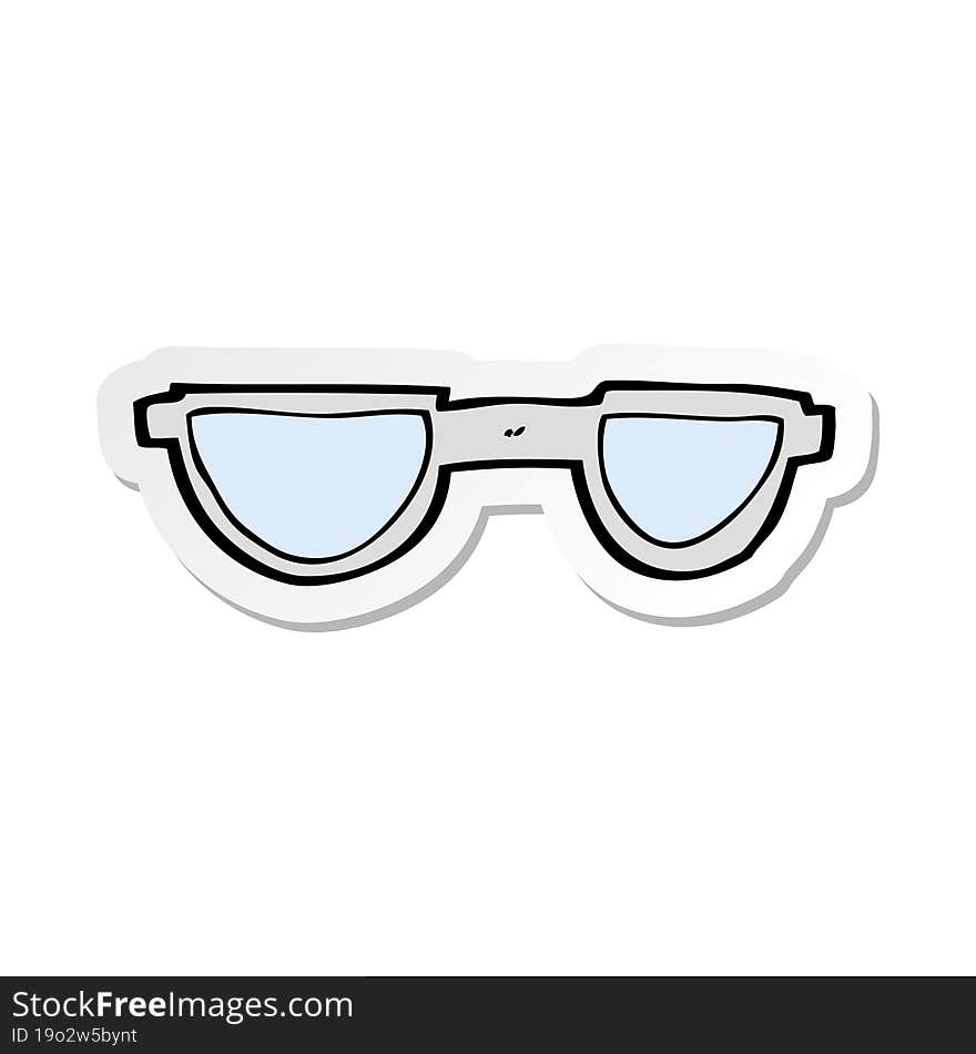 sticker of a cartoon glasses