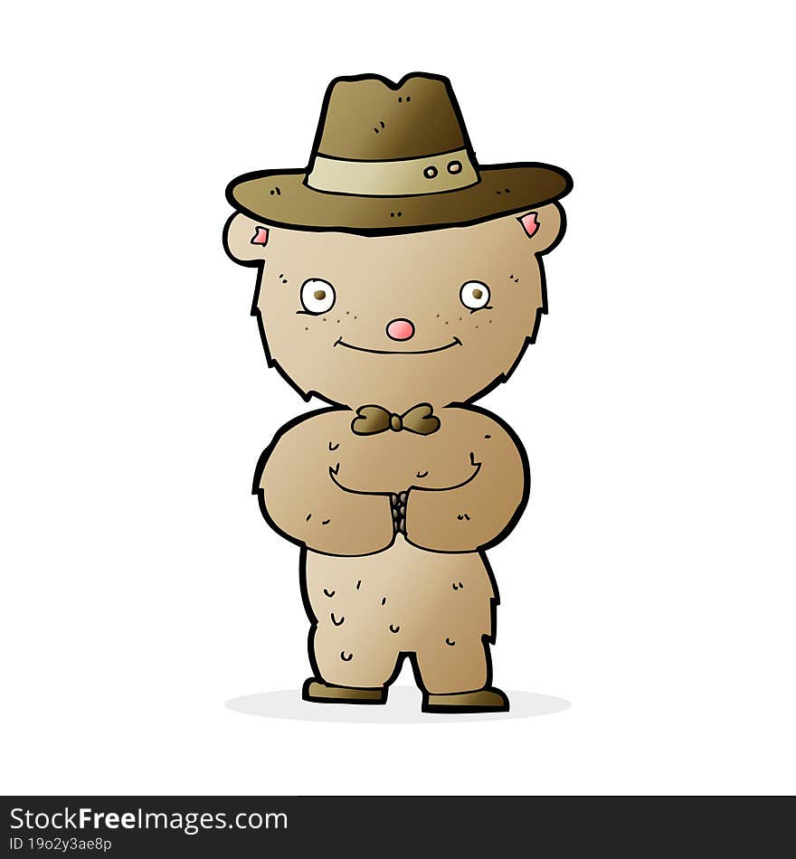 cartoon bear in hat