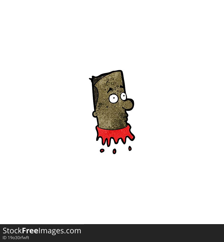 gross severed head cartoon