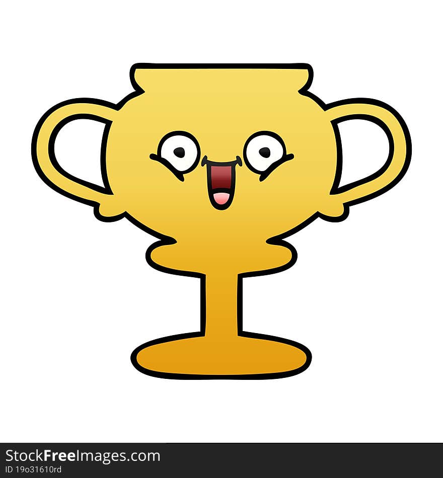 gradient shaded cartoon of a trophy