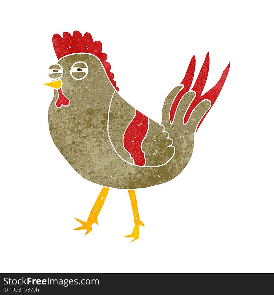 Retro Cartoon Chicken