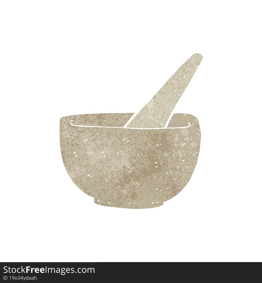 cartoon pestle and mortar