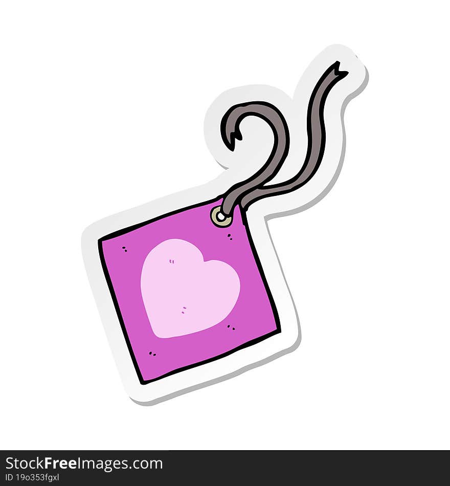 Sticker Of A Cartoon Gift Tag