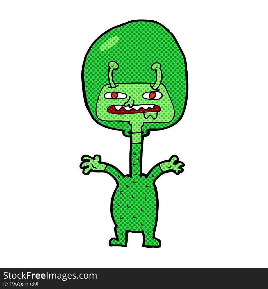 Cartoon Space Alien