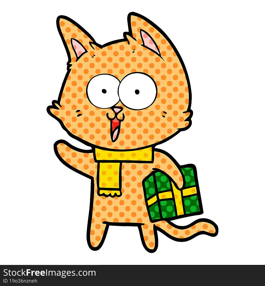 funny cartoon cat. funny cartoon cat