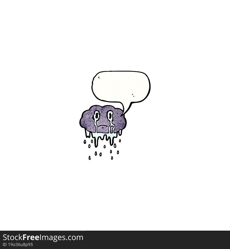 crying raincloud cartoon