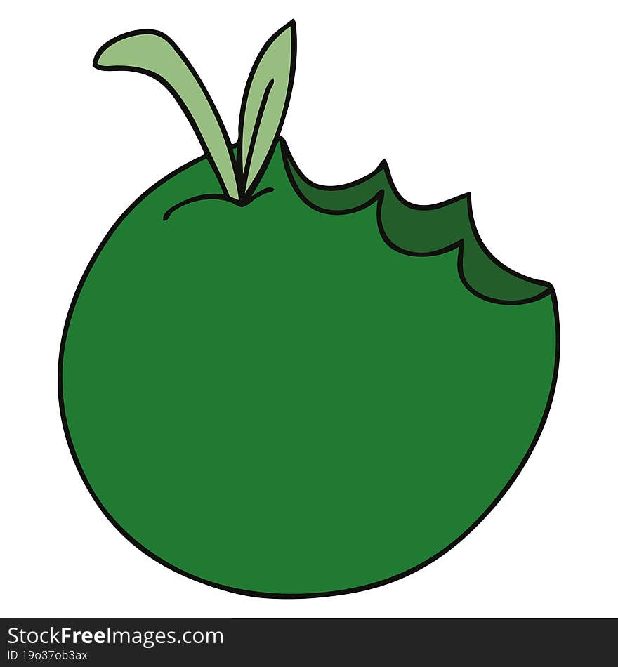 quirky hand drawn cartoon apple