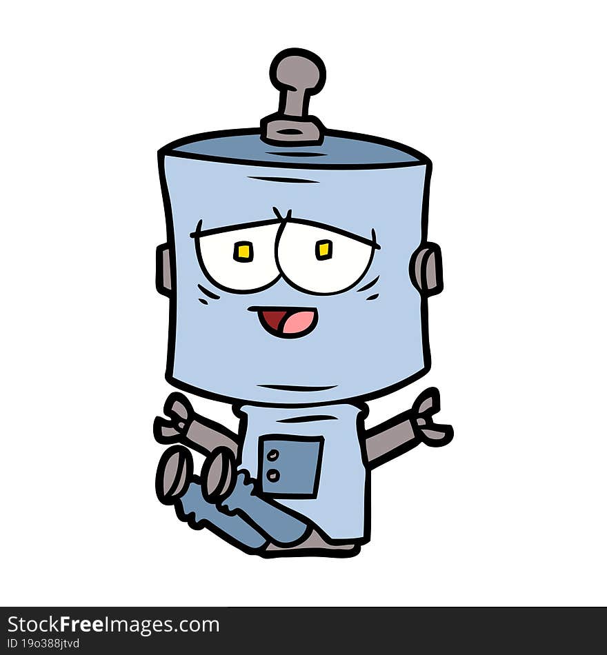 cartoon robot. cartoon robot