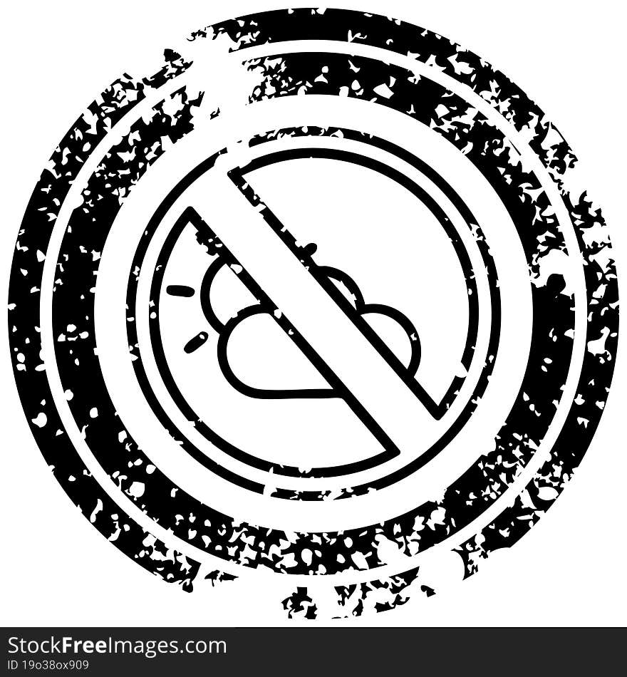 no weather distressed icon