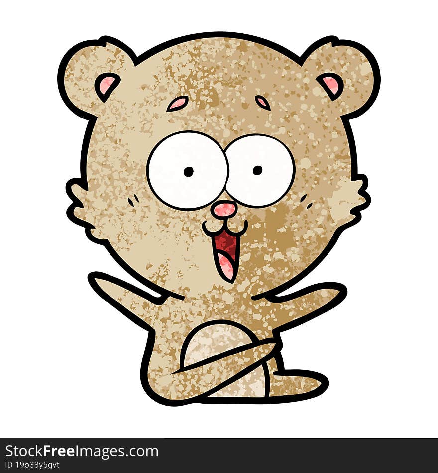 laughing teddy  bear cartoon. laughing teddy  bear cartoon