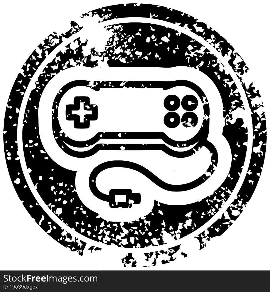 console game controller distressed icon