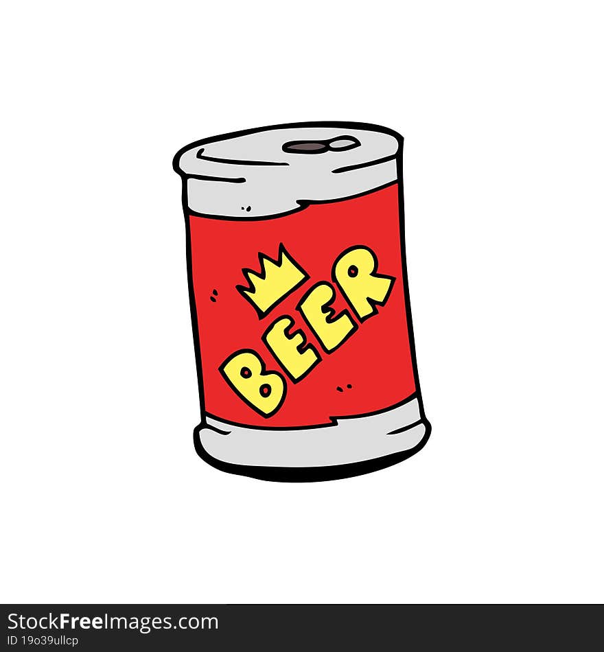 Cartoon Beer Can