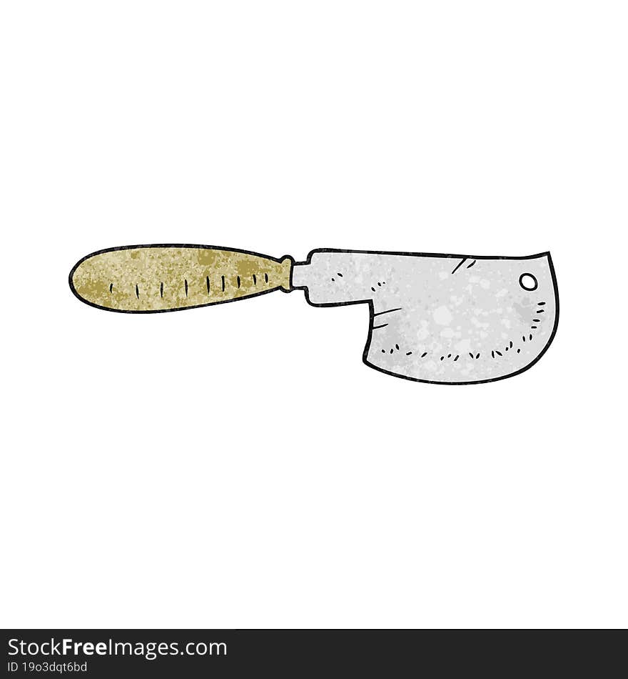 textured cartoon meat cleaver