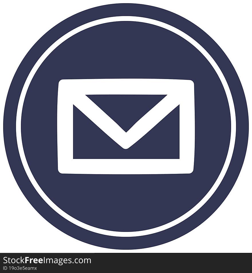 envelope letter circular icon symbol