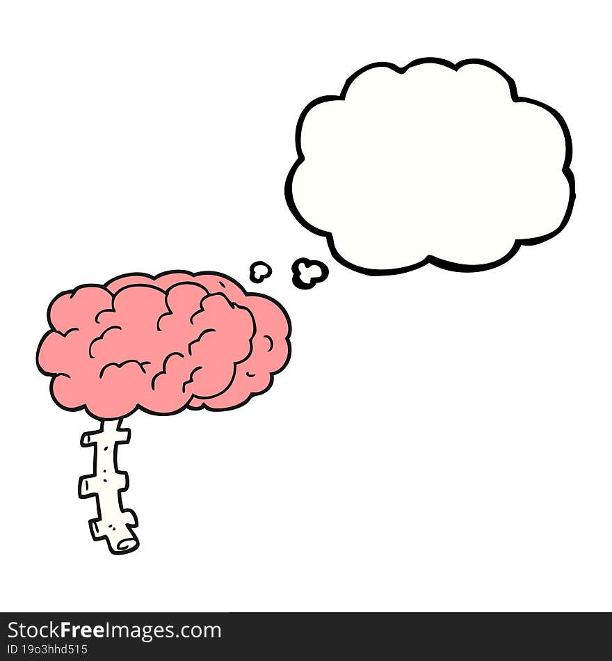 Thought Bubble Cartoon Brain