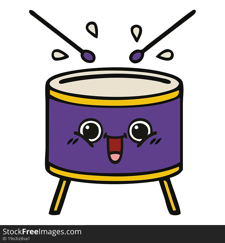 cute cartoon drum