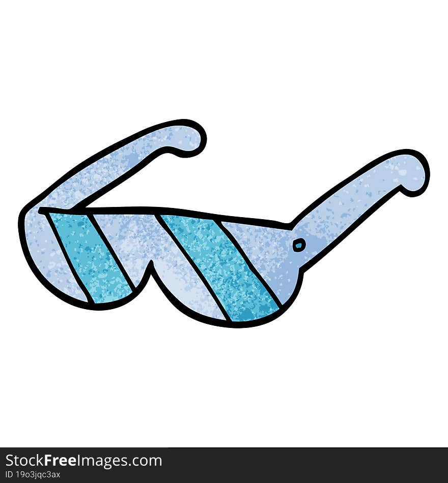 cartoon doodle safety glasses