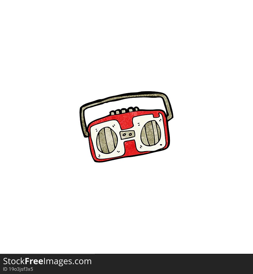 radio cassette player cartoon