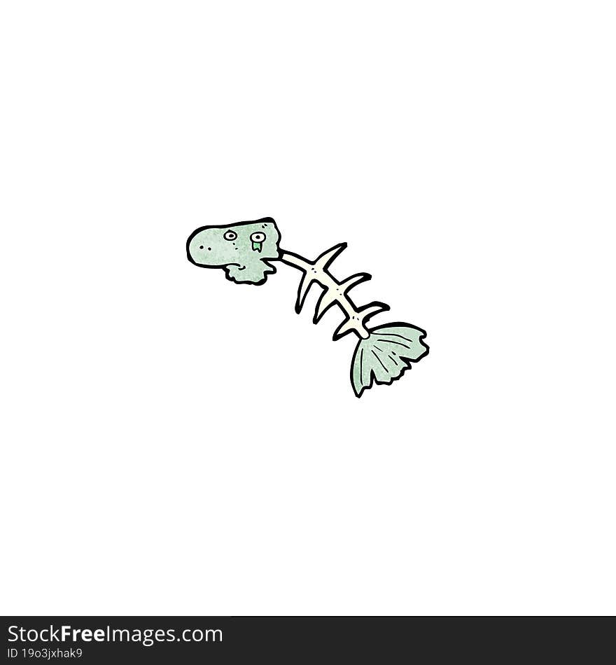 cartoon fish bones