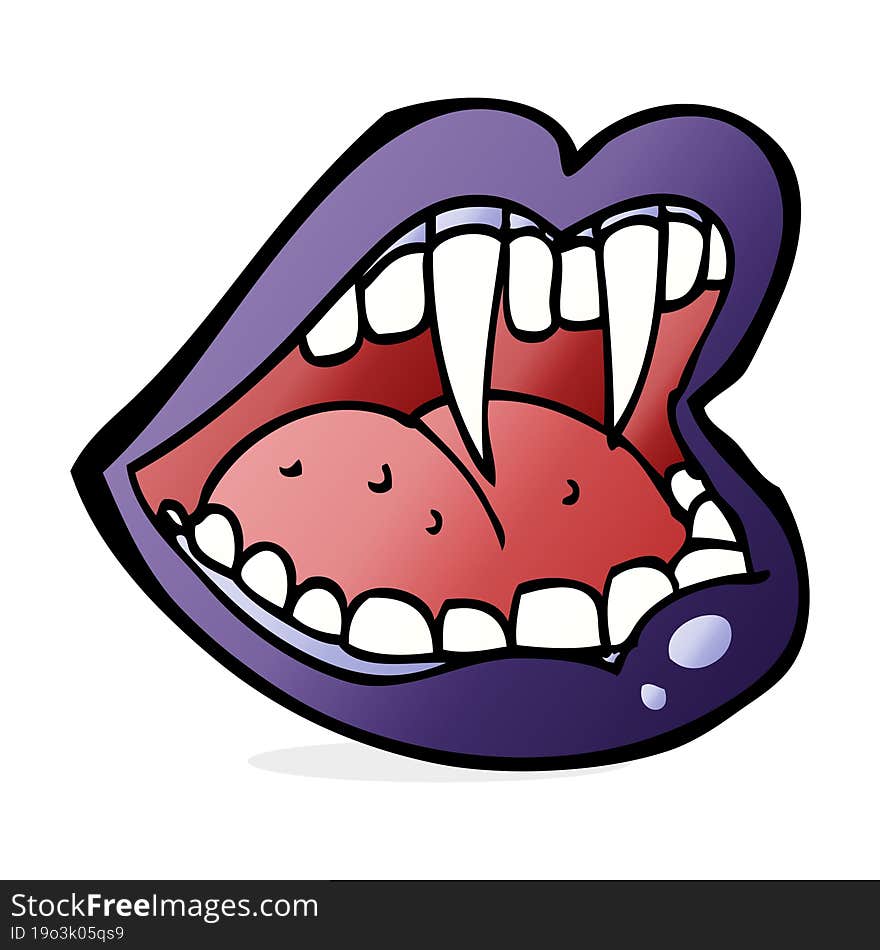 cartoon vampire mouth