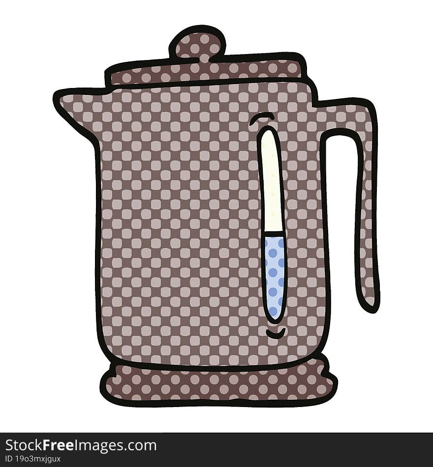 comic book style cartoon kettle