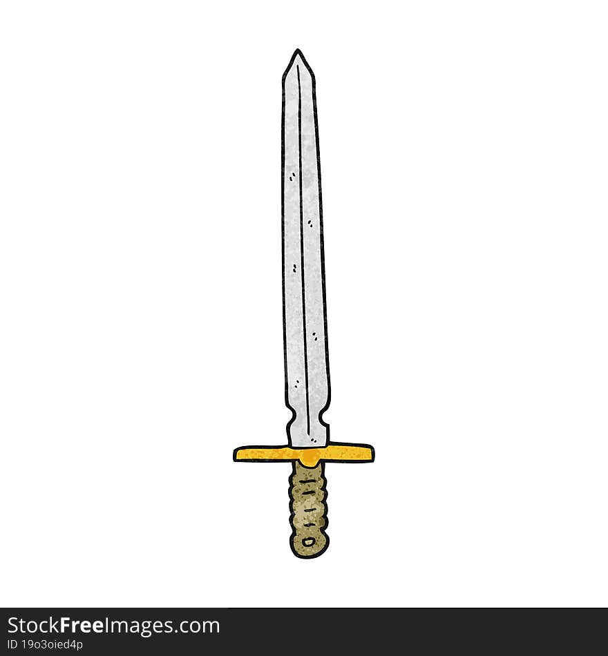 textured cartoon sword