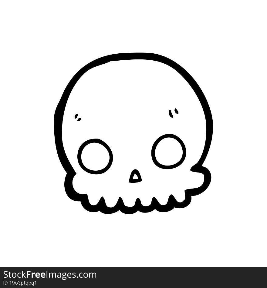 cartoon skull