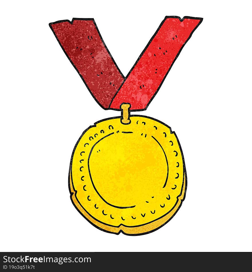 textured cartoon medal