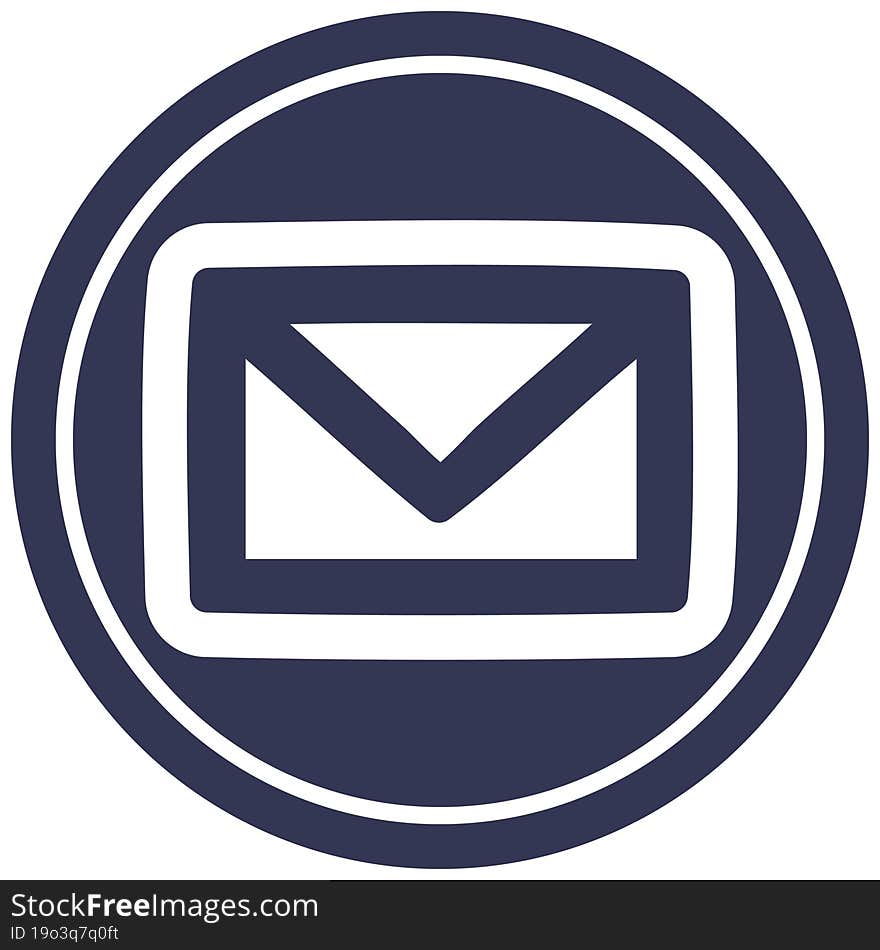 envelope letter circular icon