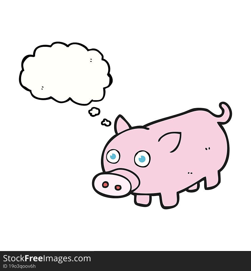 thought bubble cartoon piglet