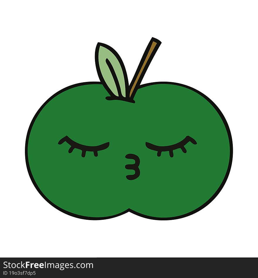 cute cartoon juicy apple