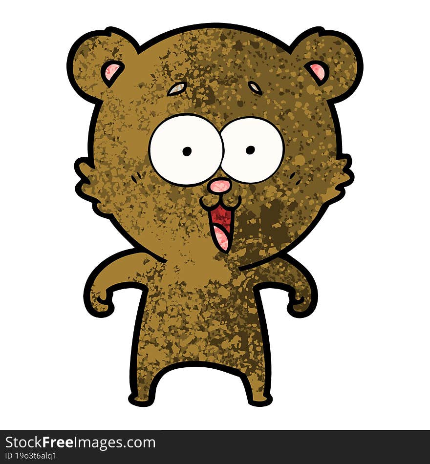 laughing teddy  bear cartoon. laughing teddy  bear cartoon