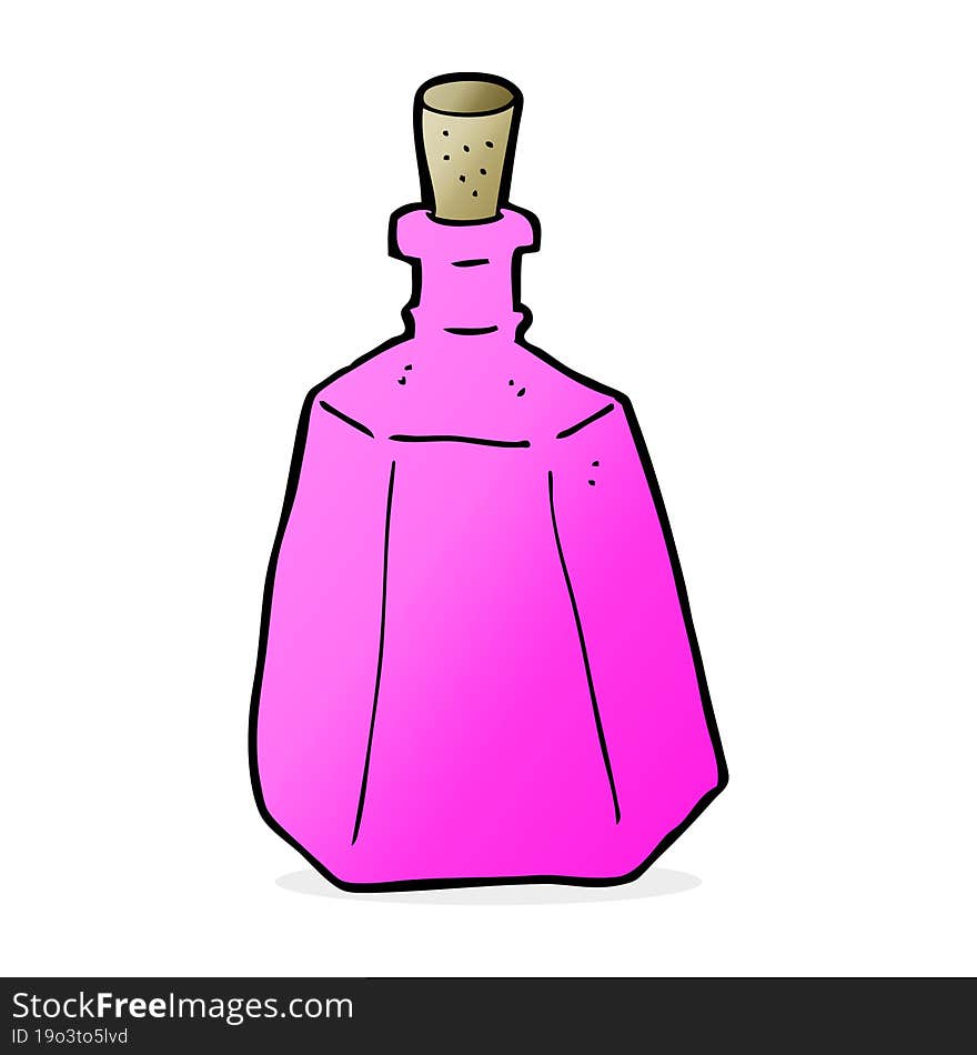 cartoon potion bottle