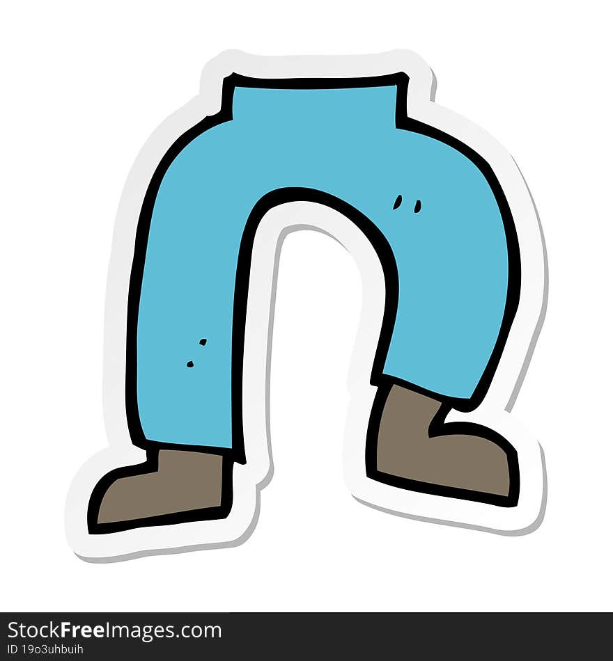 Sticker Of A Cartoon Legs