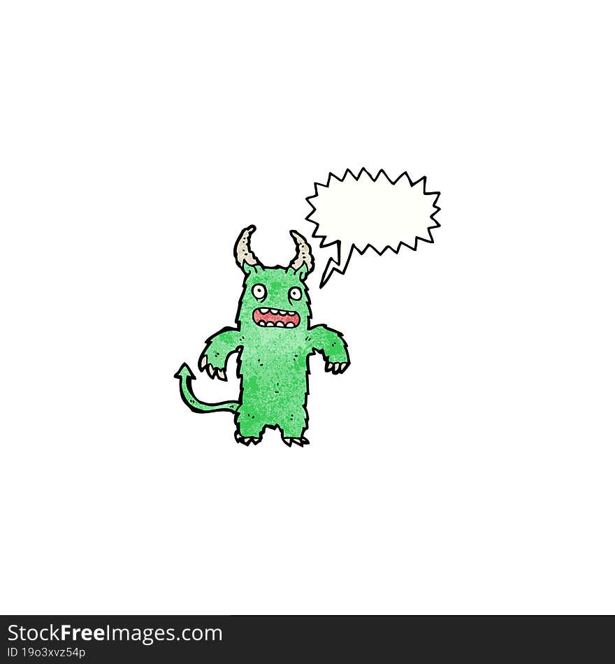 Shouting Monster Cartoon